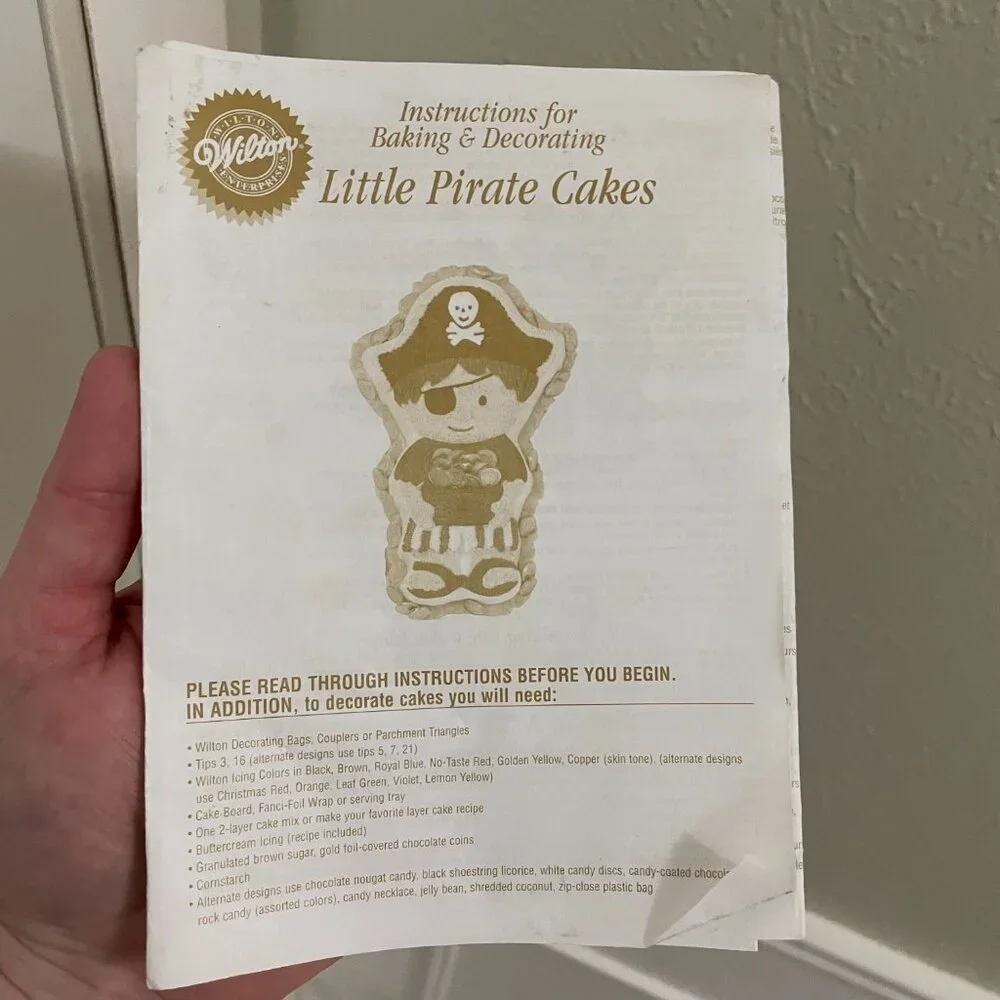 Wilton - Little Pirate Cake Pan - 2105-2078 (2004) - NWT - Includes Instructions